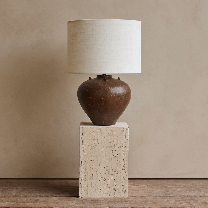 Textured Stoneware Table Lamp