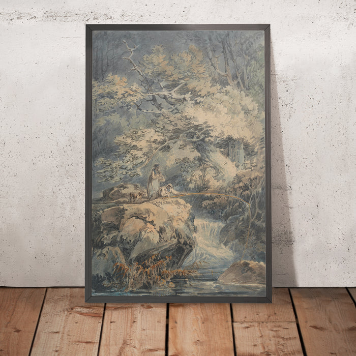 A framed image of The Angler (The Angler) by Turner, 1794