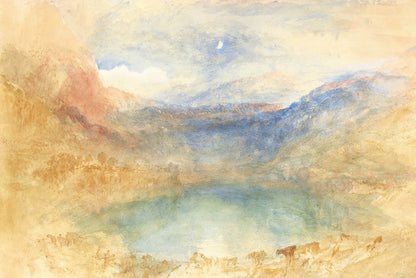 The Lungernsee by Moonlight, Switzerland by Turner, 1848