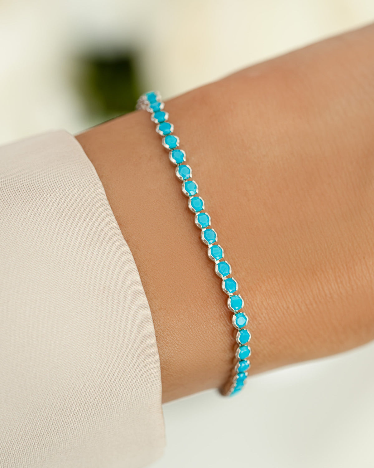 3mm Turquoise Tennis Bracelet