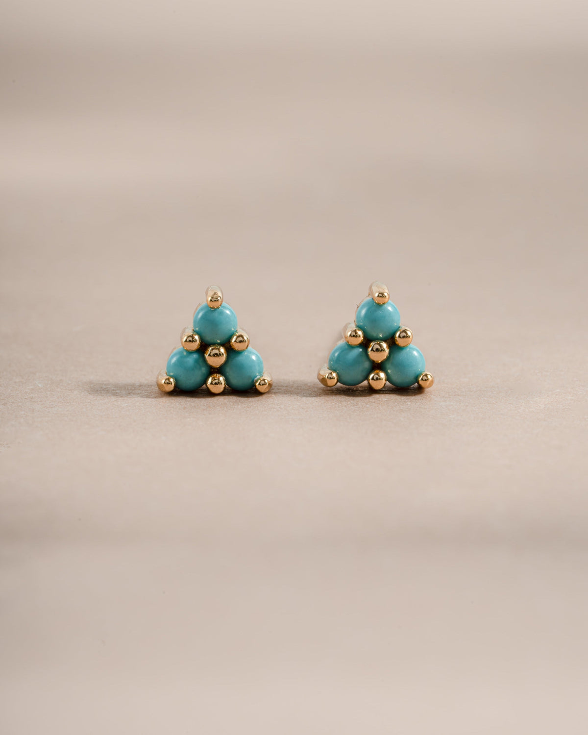 Turquoise Three Stone Studs