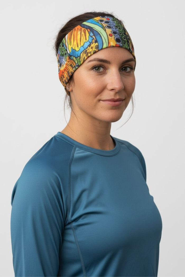 Unbound Brown Jersey Headband