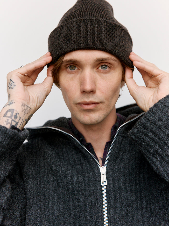University Brown Rustic Merino Knit Hat | Our Legacy | DEPARTAMENTO