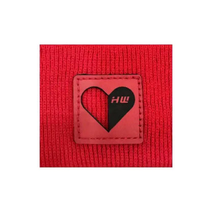 Valentine's Day H Stitch Beanie, You Complete Me, Scarlet Red