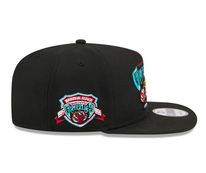 Vancouver Grizzlies Black HWC AFrame 95-96 Inaugural Anniversary Snap Back