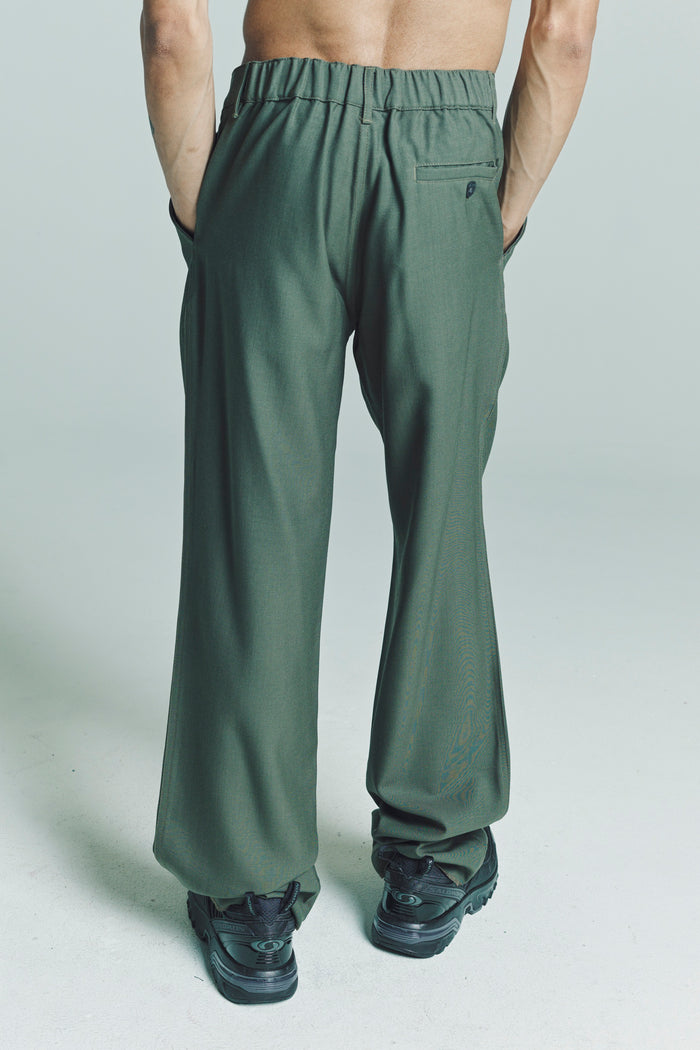 Washed Sage Titanus Wool Military Pants