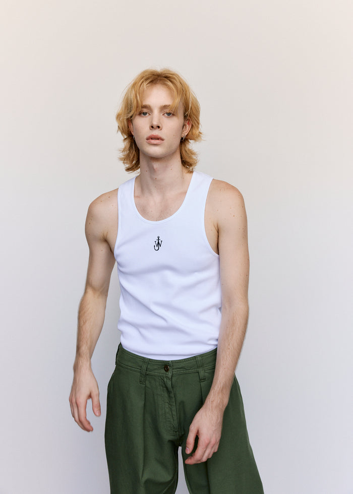 White Anchor Embroidery Vest | JW Anderson | DEPARTAMENTO
