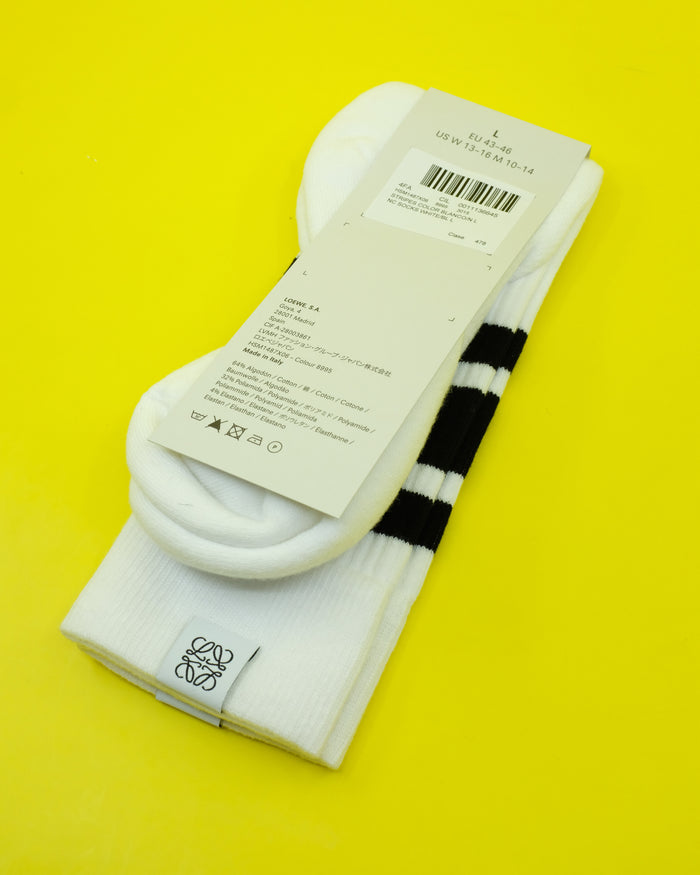 White Black Stripe Calf Socks | Loewe | DEPARTAMENTO