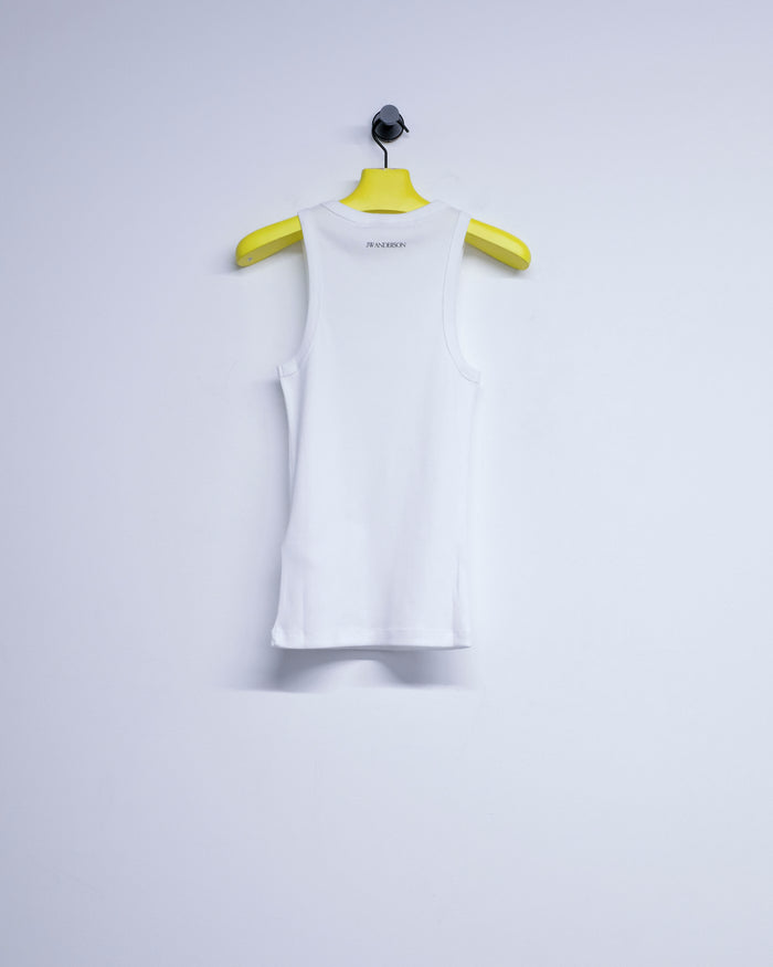 White Cotton Rib Vest | JW Anderson | DEPARTAMENTO