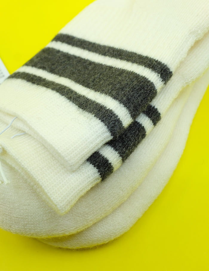 White Merino Wool Tube Socks