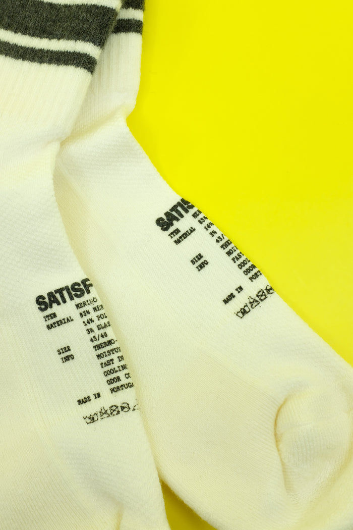 White Merino Wool Tube Socks