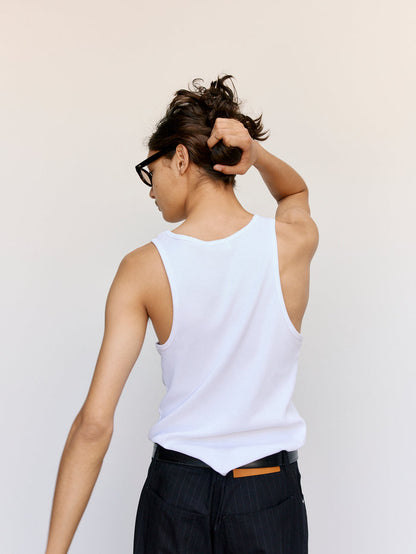 White Organic Cotton Los Niños Tank | Second/Layer | DEPARTAMENTO