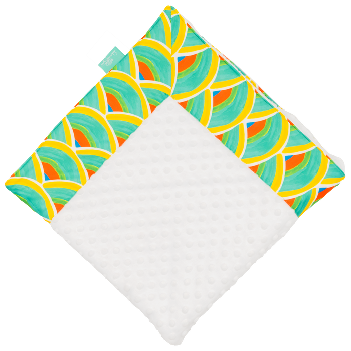 White Over The Moon with White Minky Baby Blankie