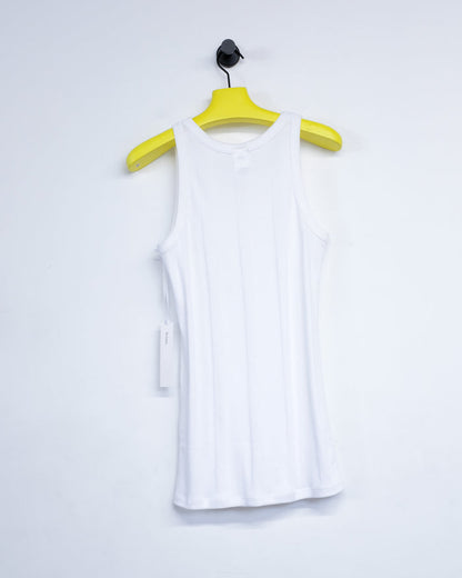White Random Teleco Cotton Rib Tank | The Letters | DEPARTAMENTO