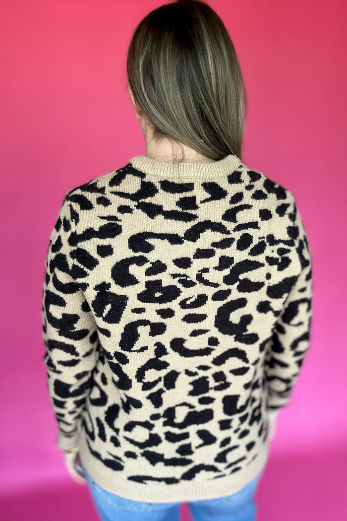 Wildly Yours Leopard Knit Sweater - B Social Boutique