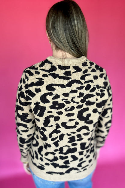 Wildly Yours Leopard Knit Sweater - B Social Boutique
