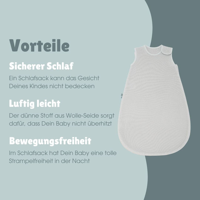 Wolle-Seide Schlafsack 0.5 TOG | Essential Grau