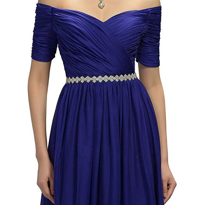 Womens Chiffon Bridesmaid Dress Aline Wedding Guest Gown