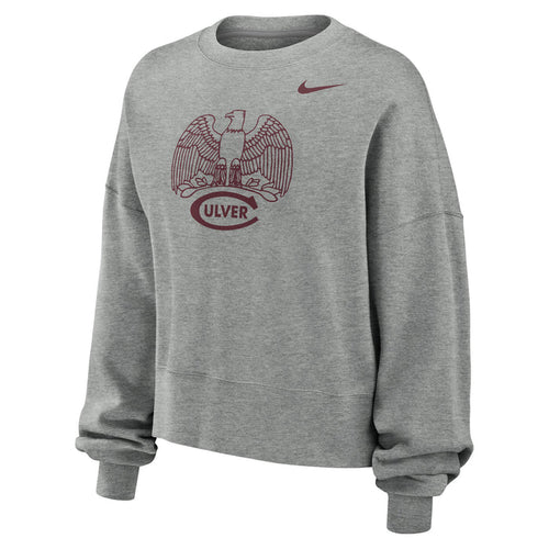 Nike Women's Phoenix Fleece Crew - Dark Grey Heather