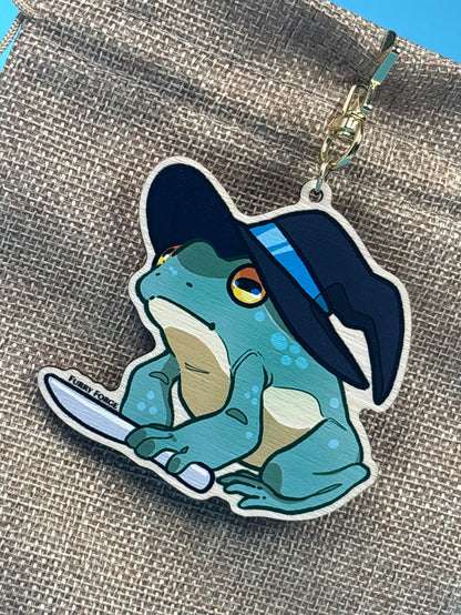 Wooden Frog Keychain (PREE ORDER)