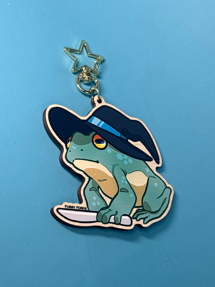 Wooden Frog Keychain (PREE ORDER)