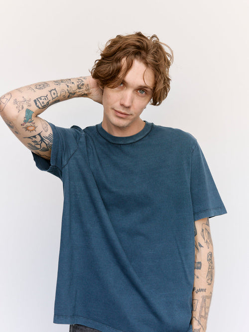 Worn Blue Legacy Jersey Box T-Shirt | Our Legacy | DEPARTAMENTO