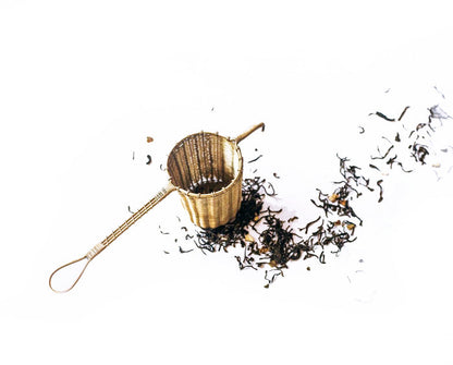 WOVEN BRASS | Large Tea Strainer with Handle