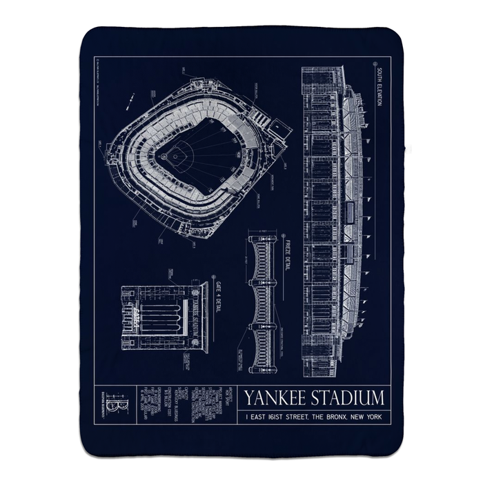 Yankee Stadium Fleece Sherpa Blanket