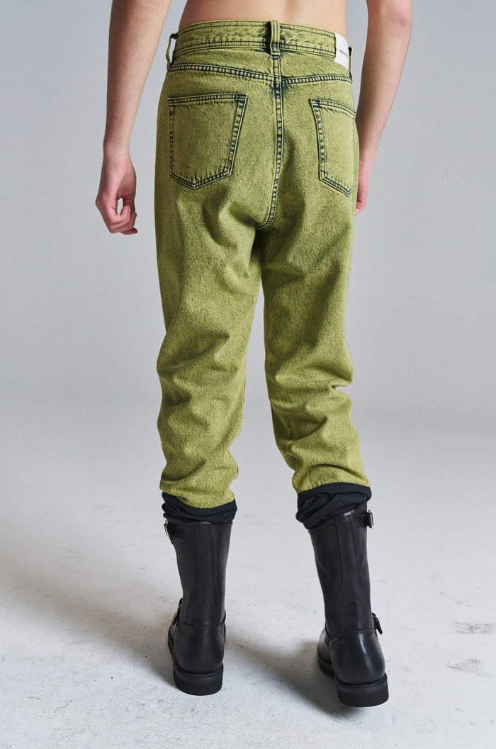 Yellow Naples Snow Wash Byra Denim Jeans | NAMACHEKO | DEPARTAMENTO