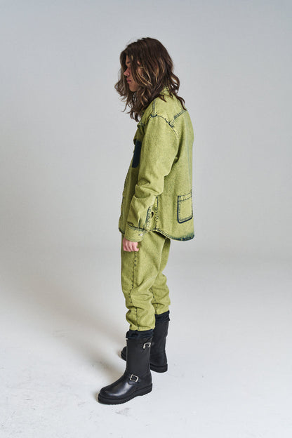Yellow Naples Snow Wash Byra Denim Jeans | NAMACHEKO | DEPARTAMENTO