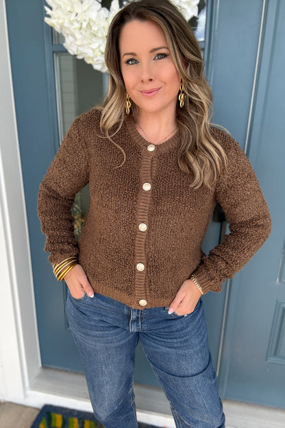 Z Supply: Maxie Fluffy Cardigan Root Beer - B Social Boutique