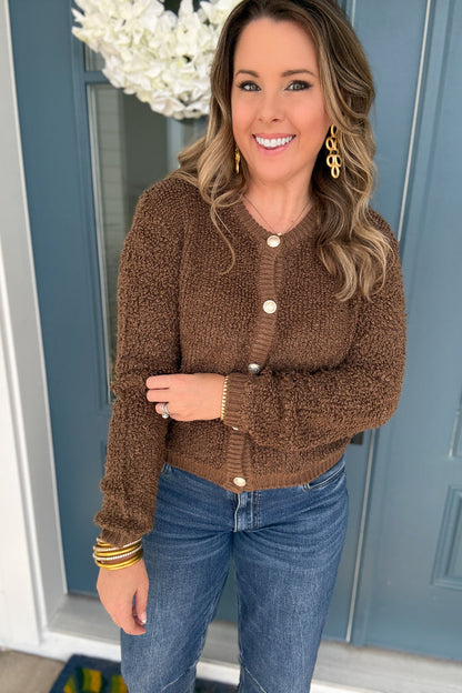 Z Supply: Maxie Fluffy Cardigan Root Beer - B Social Boutique