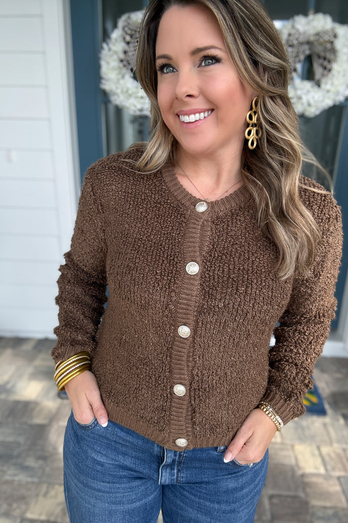 Z Supply: Maxie Fluffy Cardigan Root Beer - B Social Boutique