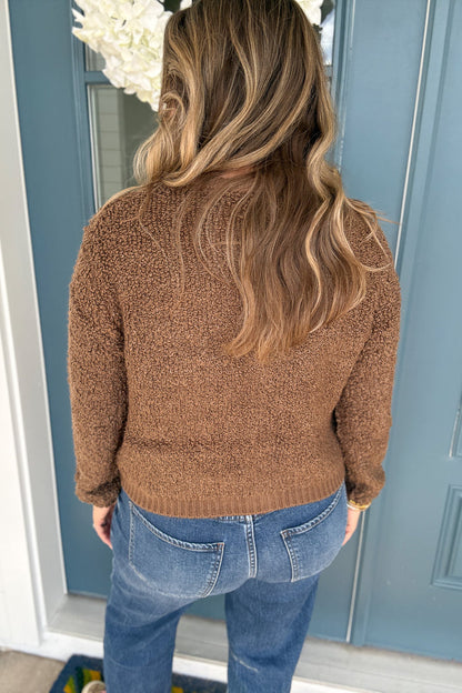 Z Supply: Maxie Fluffy Cardigan Root Beer - B Social Boutique